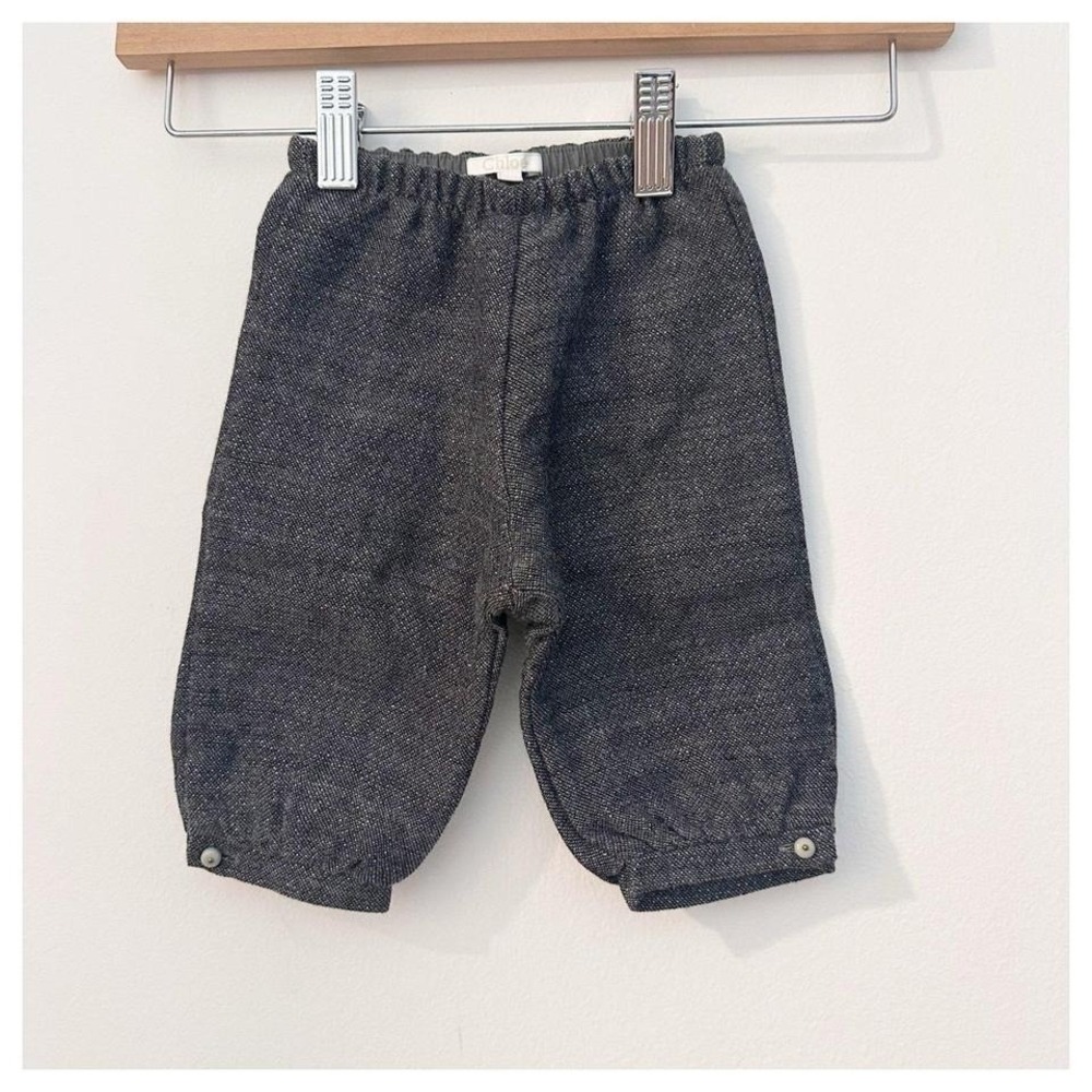 NWOT Chloe baby pants elastic waist‎ shimmer fully lined grey size 3 months